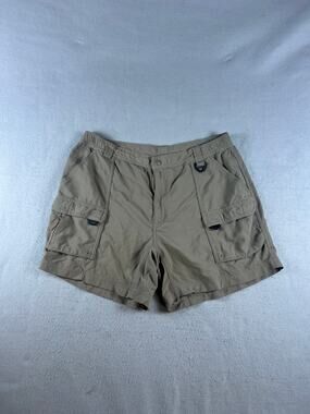 Columbia GRT Cargo Shorts Mens 34 Tan Canvas Omni-Dry Outdoor Hiking Utility